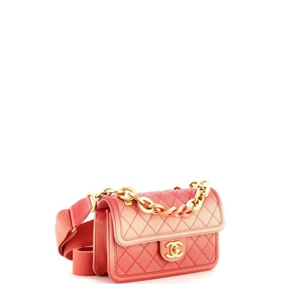 Chanel Sunset On The Sea Flap Bag Quilted Caviar Small Pink - Picture 3 of 7
